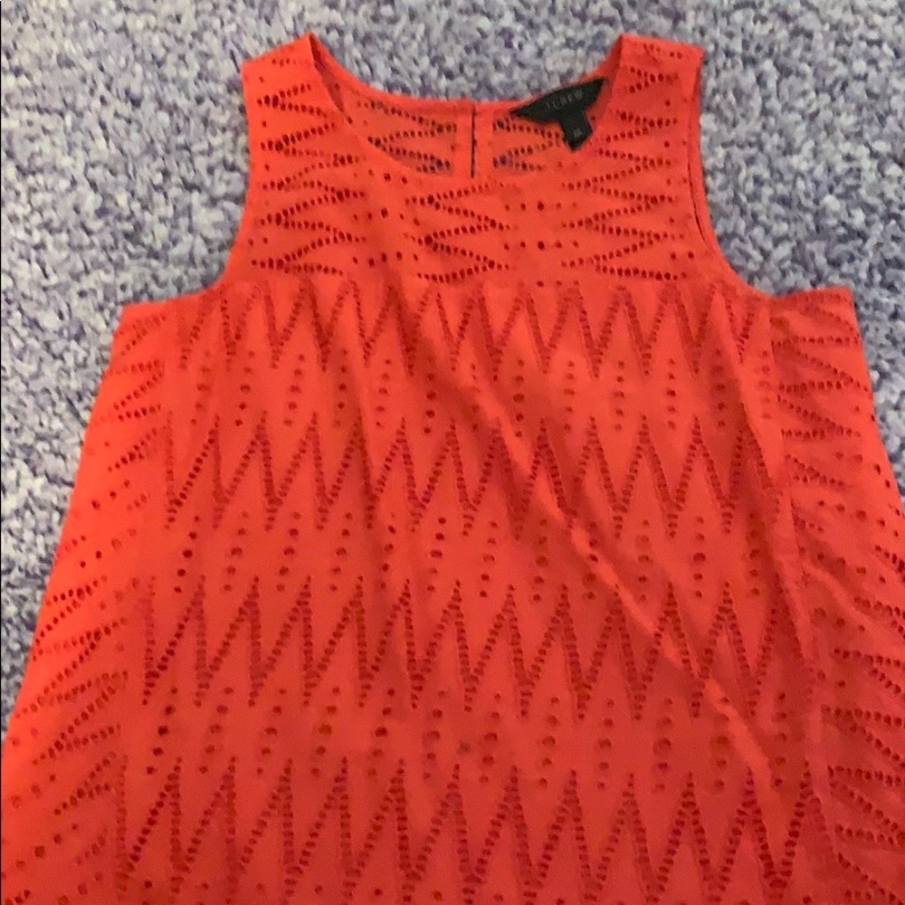 Orange gently used zig zag Jcrew top